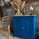Royal blue handcrafted sideboard