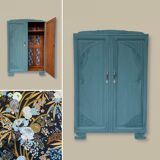 Parisian art deco wardrobe blue gray 1930