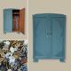 Armoire parisienne art déco bleue grisé 1930