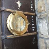 Brass porthole mirror  29x29cm
