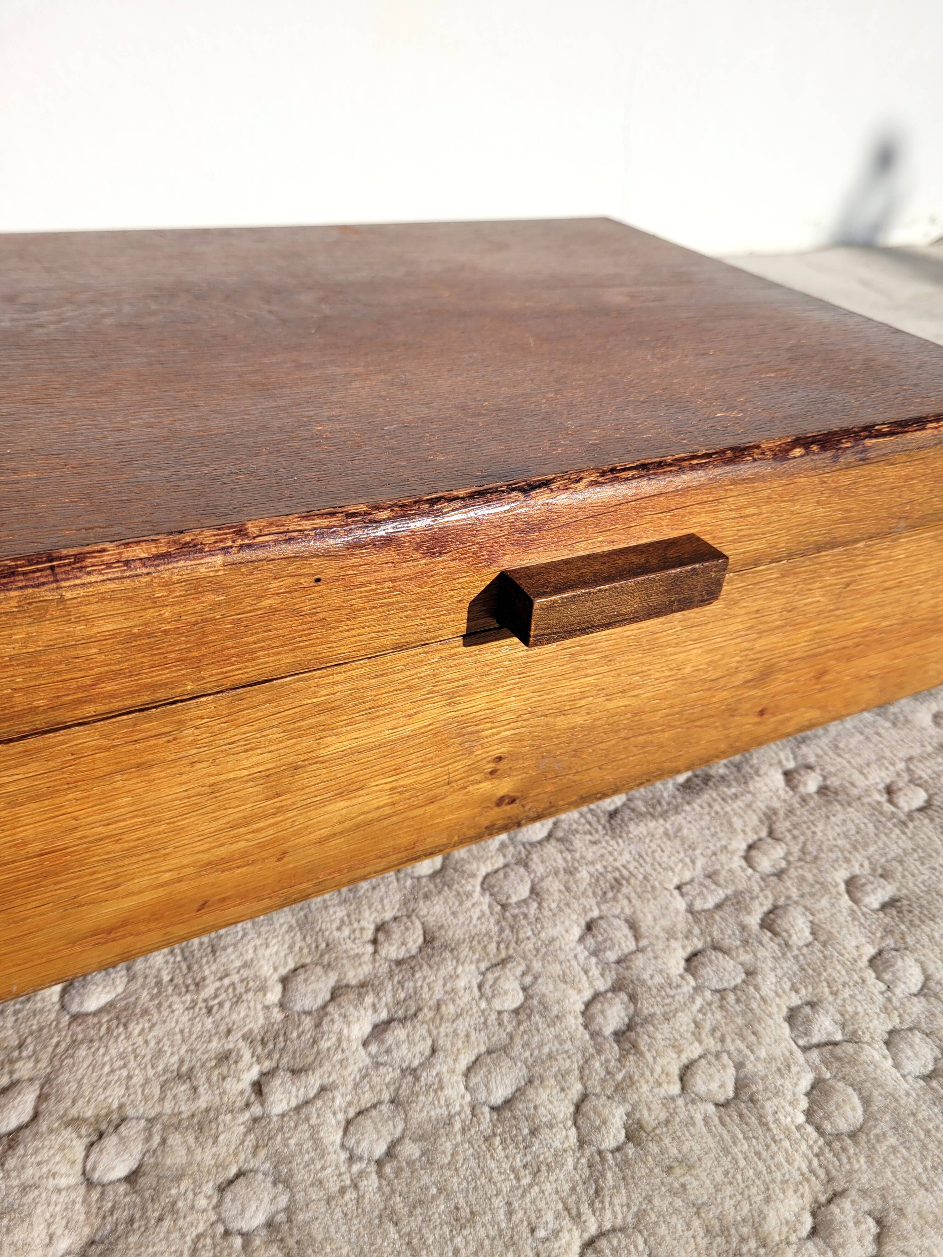 Old wooden box sewing 36x26cm