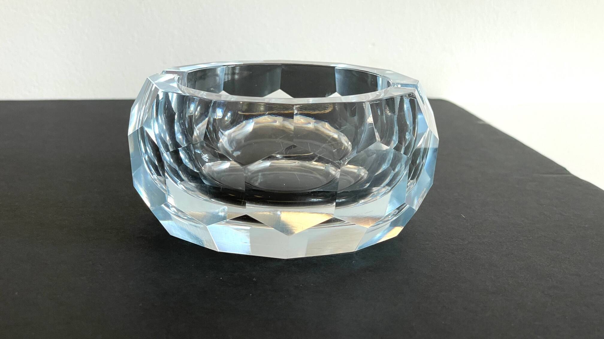 Vintage Multifaceted Crystal Ashtray