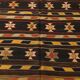 6x10 Dark Brown & Yellow Striped Handmade Wool Kilim Rug, 170x312 Cm