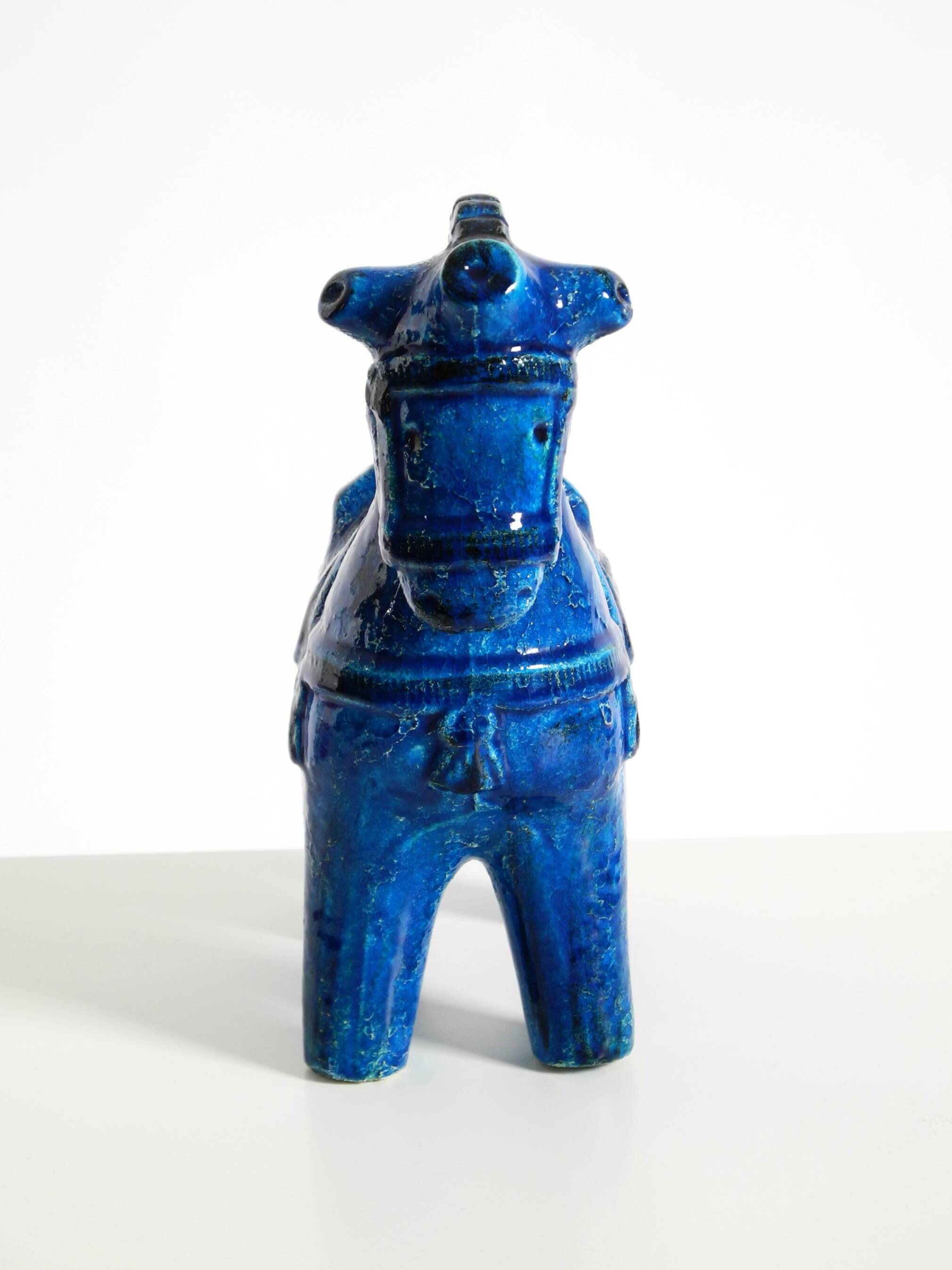 60s ceramic horse from the Rimini Blue collection by Aldo Londi for Bitossi