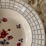 "Roseraie" soup plates from Digoin and Sarreguemines