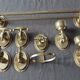 Ensemble de support salle de bain en métal et bronze vintage