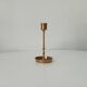 Vintage candle holder in solid gold brass
