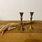 Pair of brass candlesticks