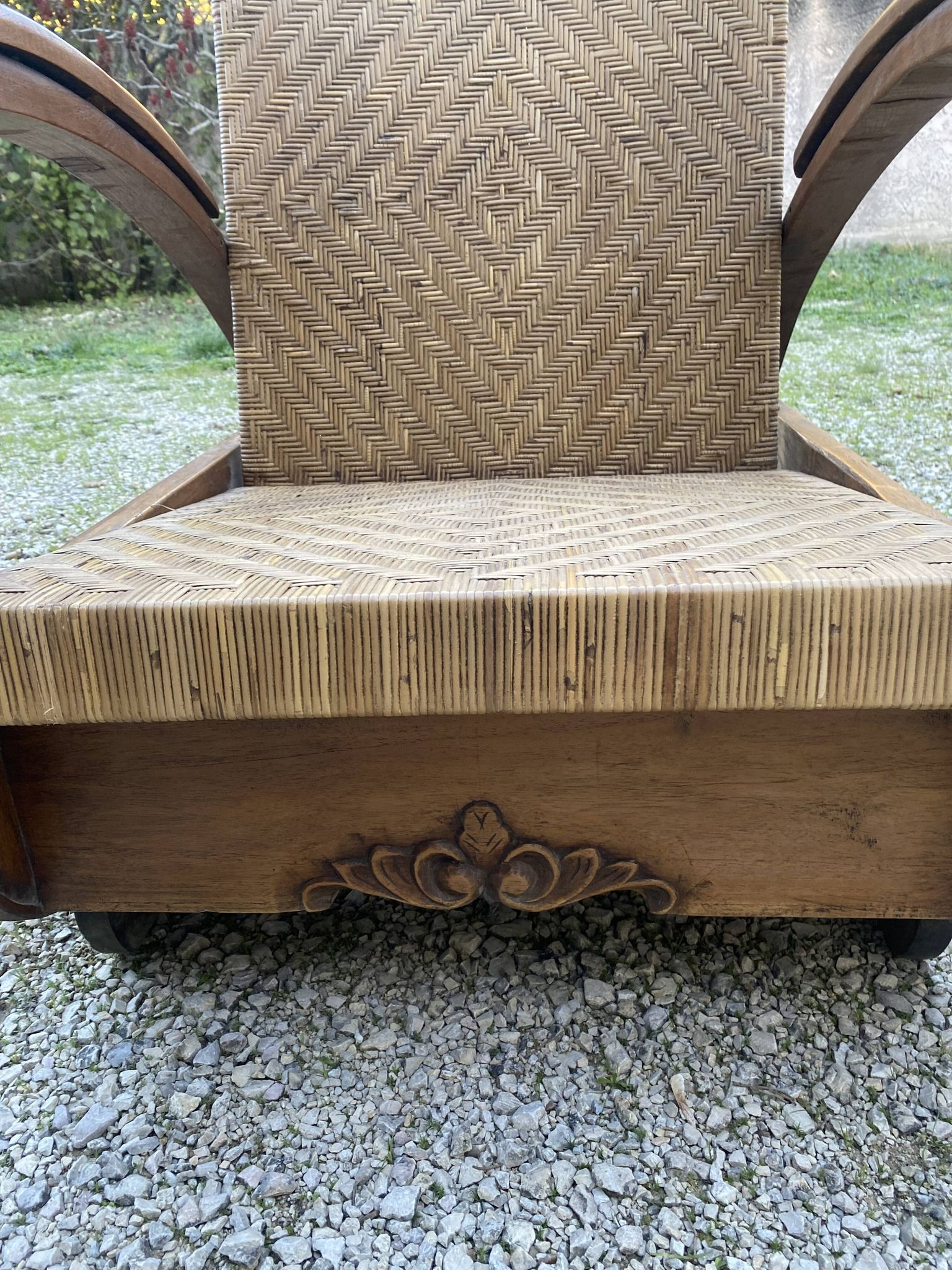 Pair of Art Deco colonial armchairs