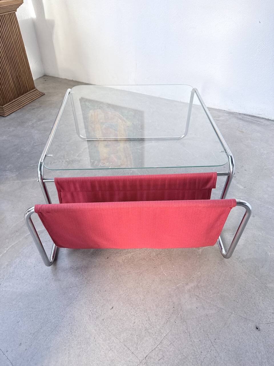 Table basse moderniste Bauhaus en acier tubulaire