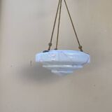 Vintage white and pink opaline chandelier