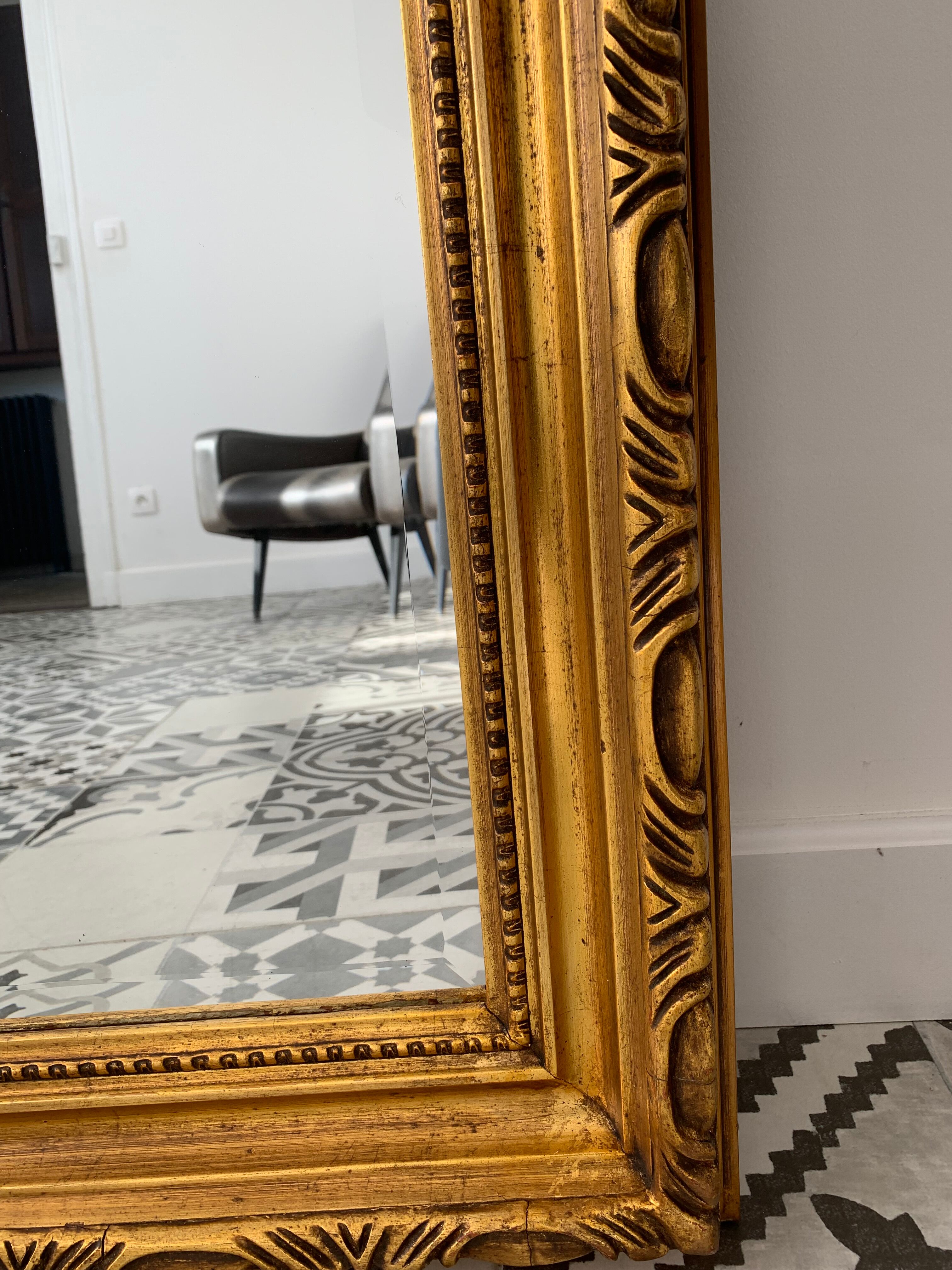 Old beveled mirror 159x99cm