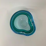 Mid century design set of 4 blue murano glass bowls , 1970's