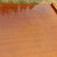 Vintage walnut varnished chest of drawers with 4 drawers from the 1960s.