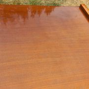 Vintage walnut varnished chest of drawers with 4 drawers from the 1960s.