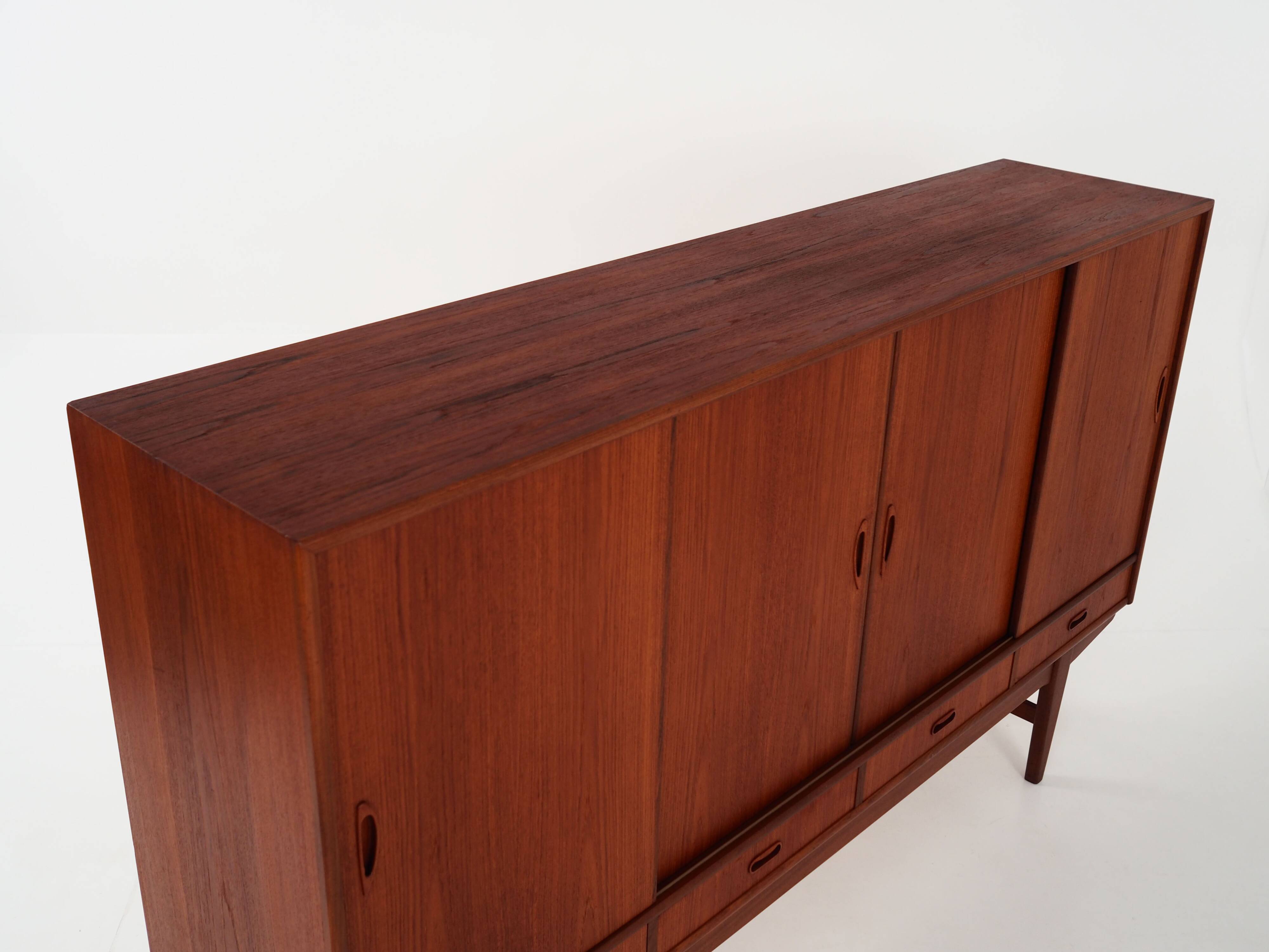 Teak highboard, Danish design, 1970s, production: Denmark