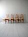 Set of 4 Vintage Scandinavian Beech Chairs from the 1950s