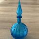 Vintage Empoli Glass Decanter with Stopper, Italy, 1960s