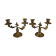 Pair of gilded bronze chandeliers