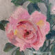 Oil on canvas bouquet of roses