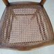 Set of 4 antique bistro chairs canned seats