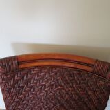 Woven rattan armchair, 1980s