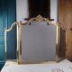 Antique Brass Fire Screen, Louis XV Style, L 83 cm / H 55 cm