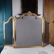 Antique Brass Fire Screen, Louis XV Style, L 83 cm / H 55 cm