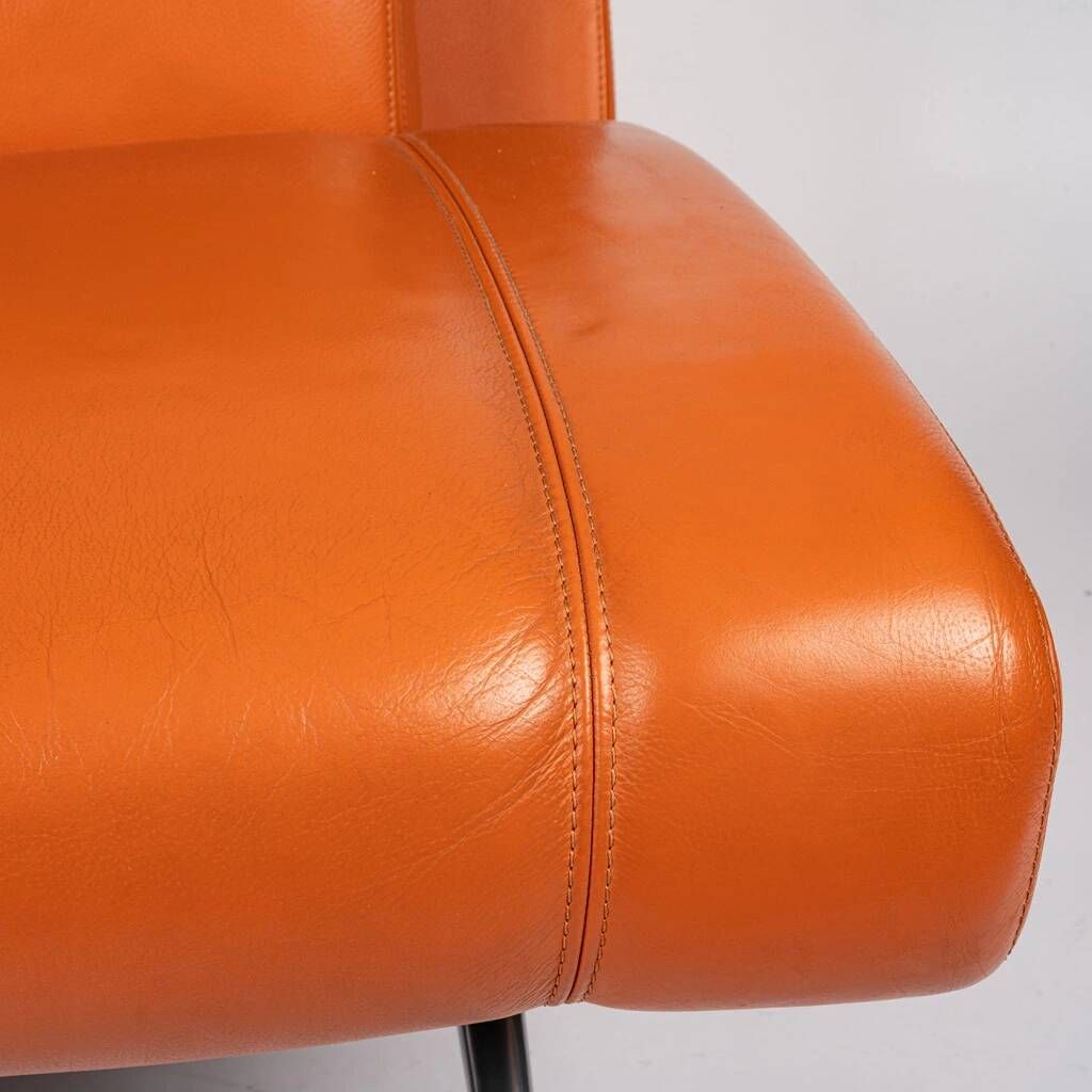 A unique armchair made of genuine leather and designed by the luxury Italian brand Moroso.