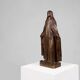 Large Holy Maria Statue in Bronze Painted Plaster, Belgium, 1930s