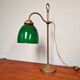 Art Deco brass and green opaline desk lamp, 1920-30