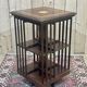 English mahogany revolving library from the 1950s