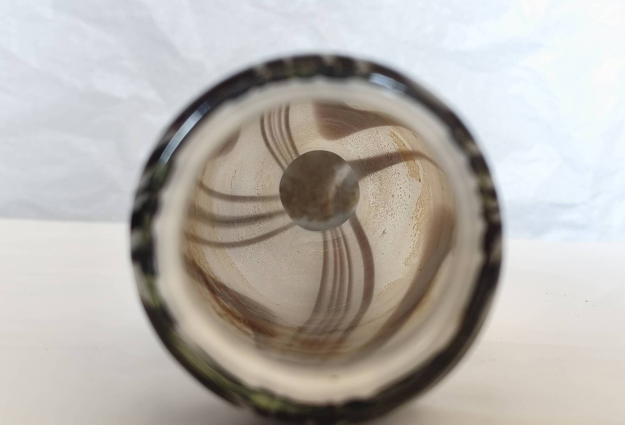 Purple and White Murano Glass Vase “Wave” by Carlo Moretti, Italy 1970s