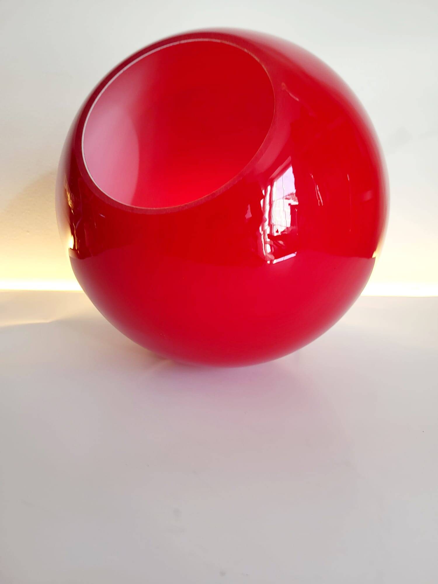 Suspension Space Age in opaline enamel with a chrome finish, circa 1960.