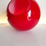 Suspension Space Age in opaline enamel with a chrome finish, circa 1960.