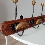 Old coat rack in solid brass