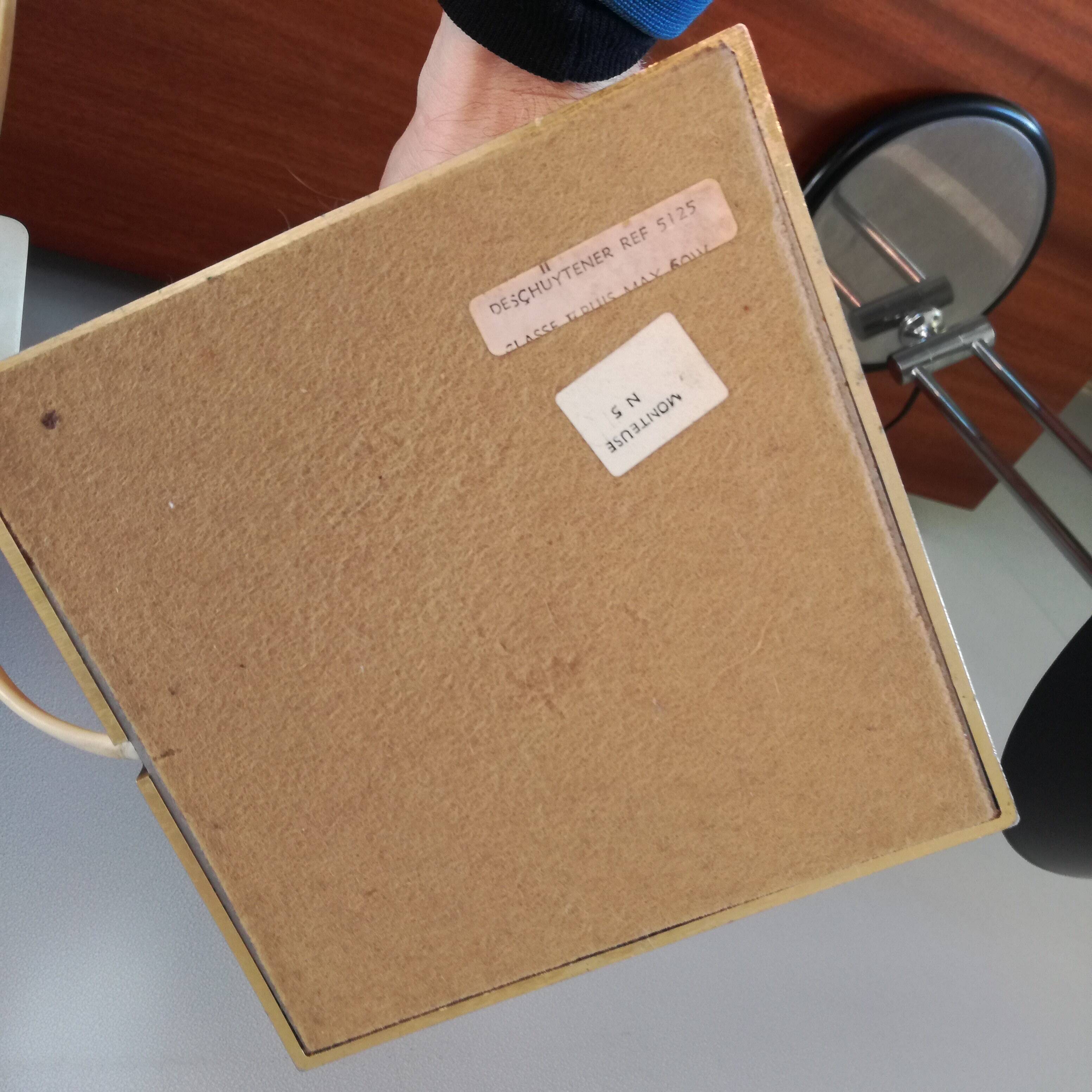 De Schuyneter column lamp in brass 1970