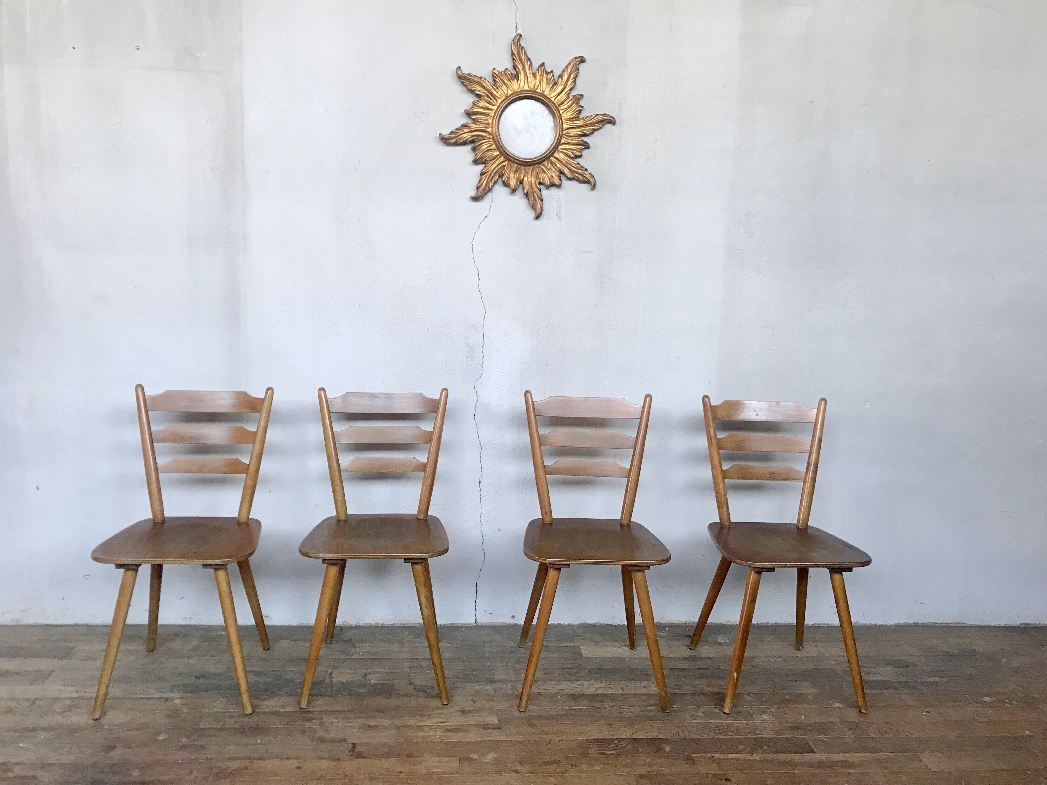 66 Scandinavian chairs or vintage wooden bistro