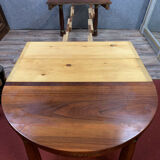 Empire table with blond walnut extensions around 1900