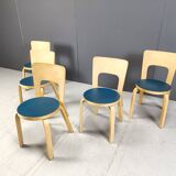 Model 66 dining chairs by Alvar Aalto for Artek, 1960s
