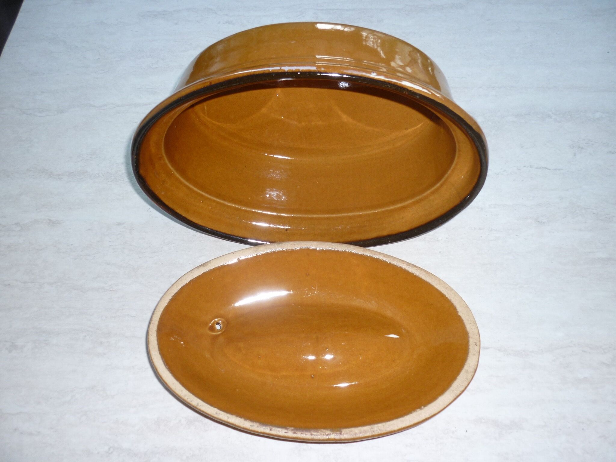 Terrine ovale 27 cm pour pâté ou mijoter 1960