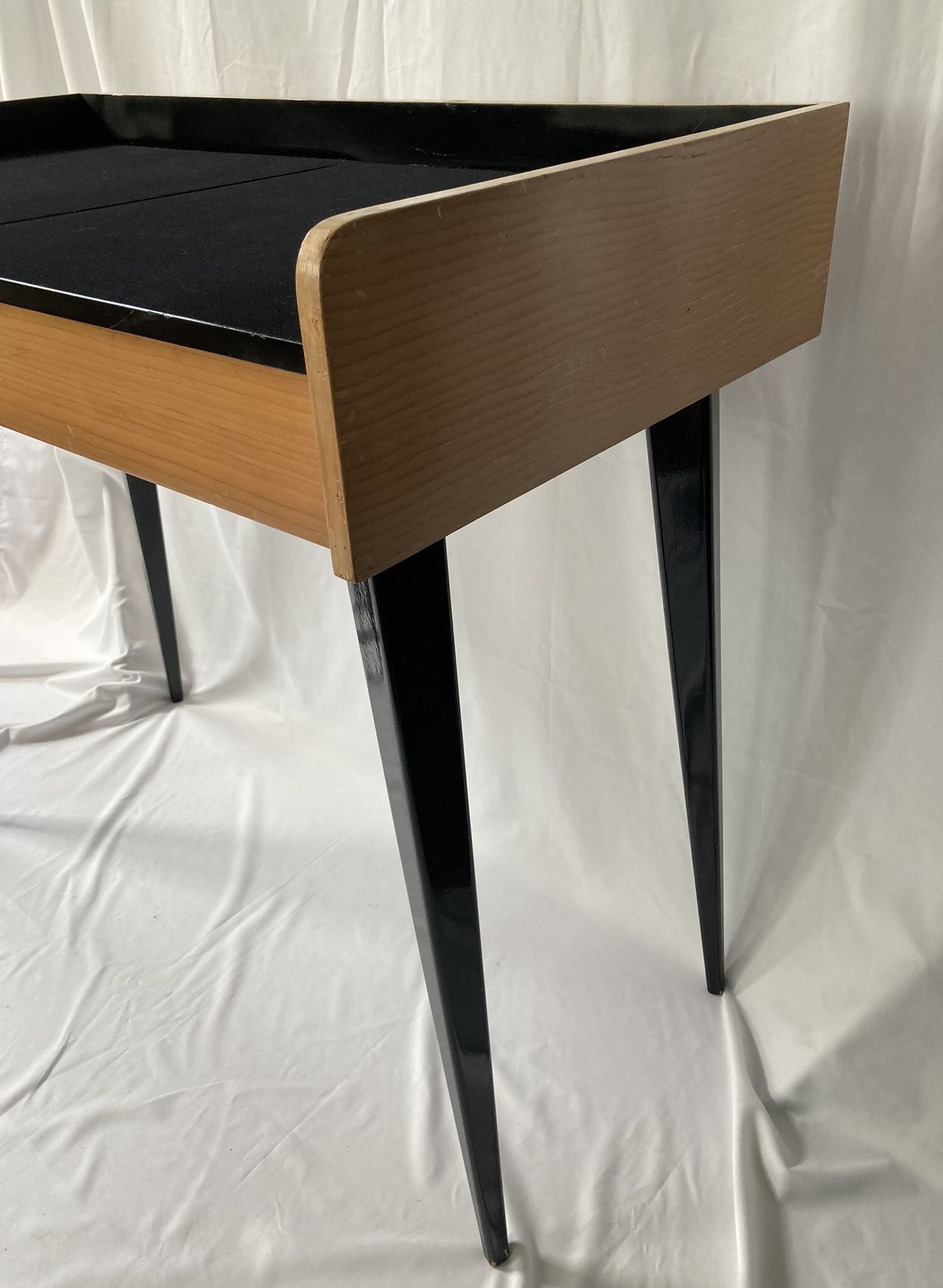 Vintage wooden table mirror circa 1960