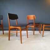 4 Scandinavian chairs by Bundgaard Rasmussen for Thorso Stolefabrik 1960