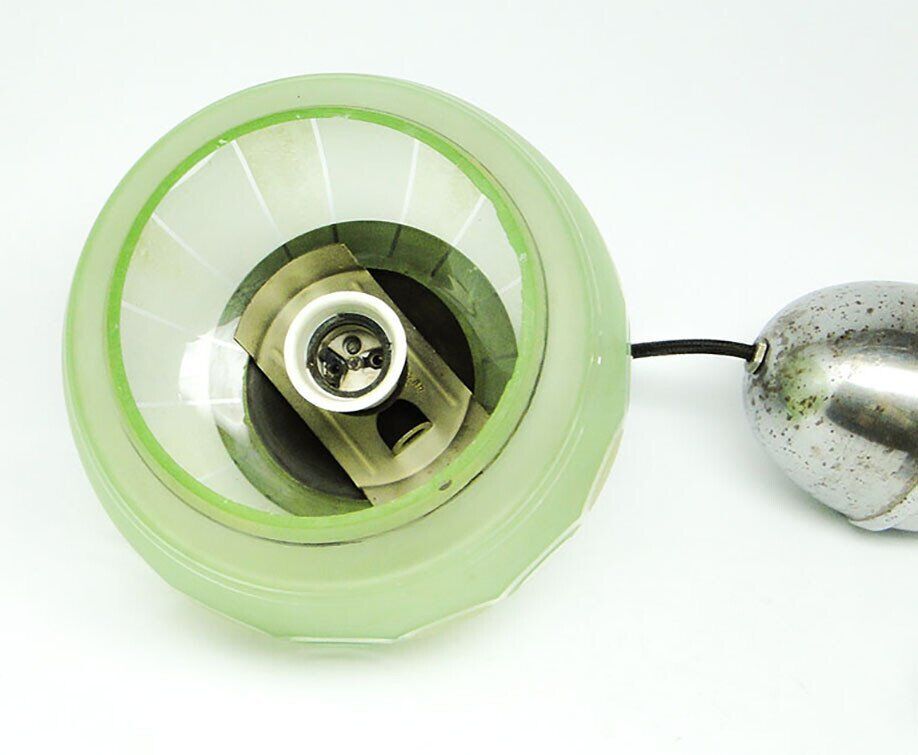 Mid-century glass pendant lamp, 1950s