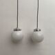 Lot 2 vintage opaline hanging lamps