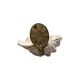 Antique French holy water holder with shell, late 1800s