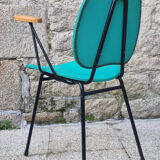 Armchair in metal and skai, 50s