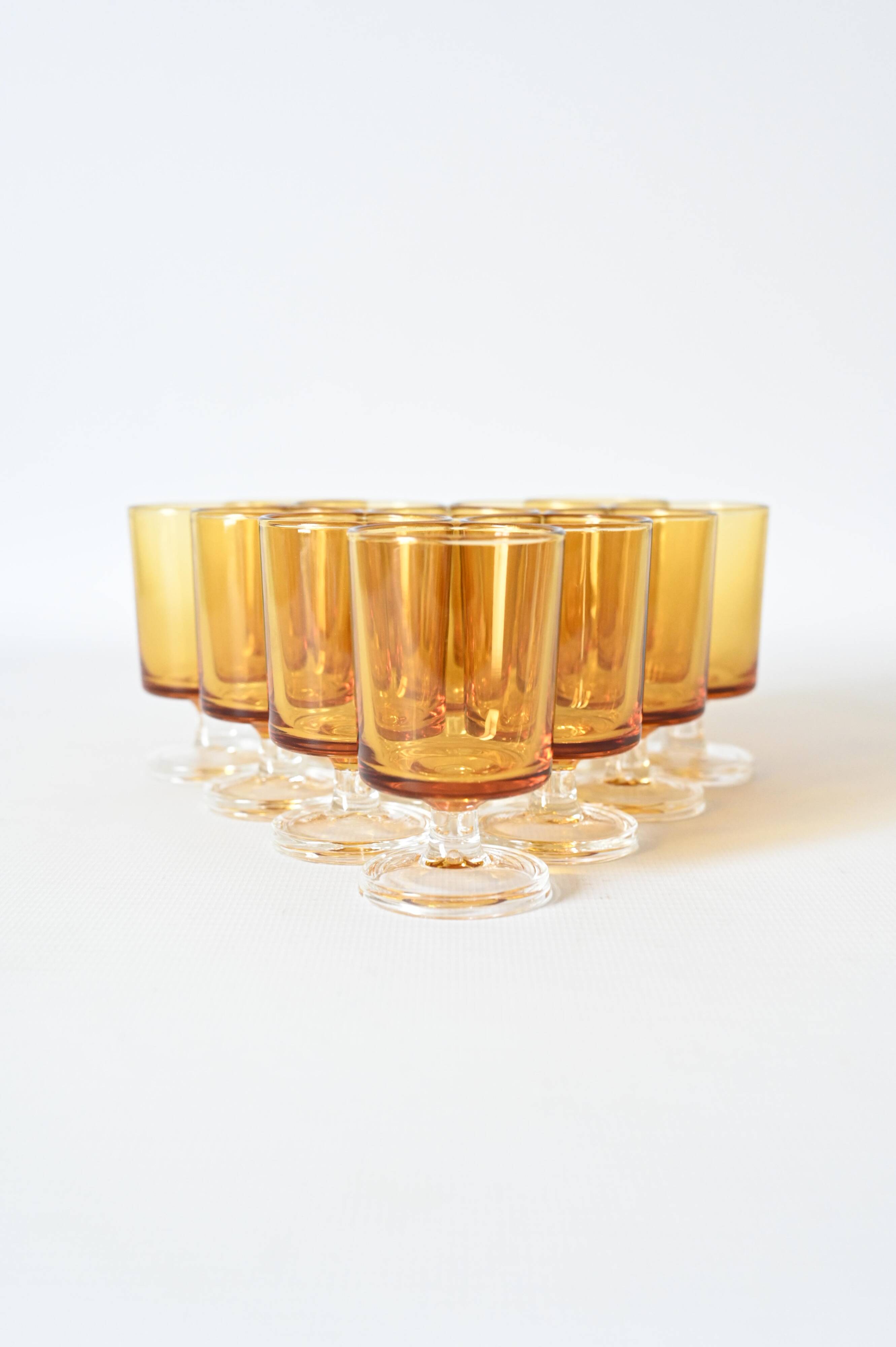 12 Cristal d'Arques Luminarc Suede amber glasses/verrines