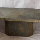 Table base oeil brutaliste en ardoise Paul Kingma
