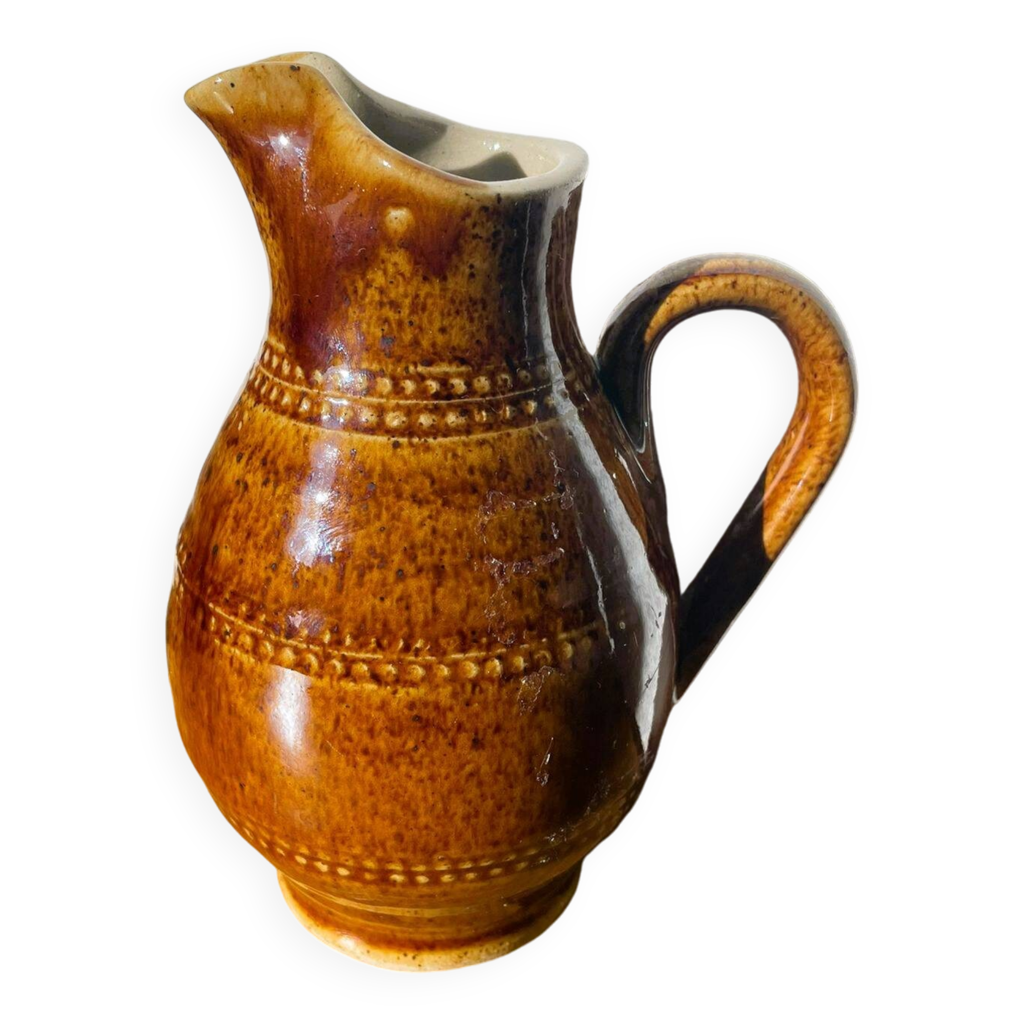 Small jug / glazed stoneware carafe